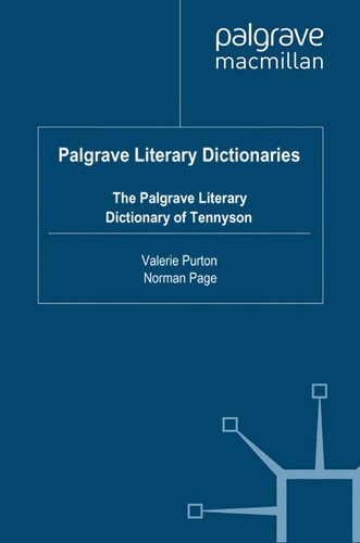 Cover for The Palgrave literary dictionary of Tennyson