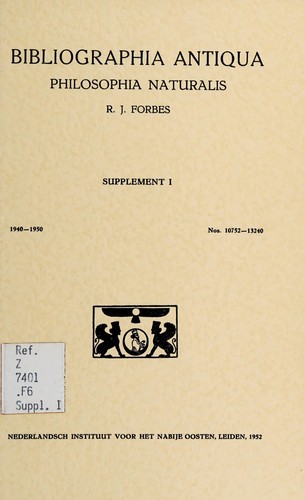 Cover for Bibliographia antiqua