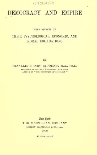 Cover for Democracy and empire