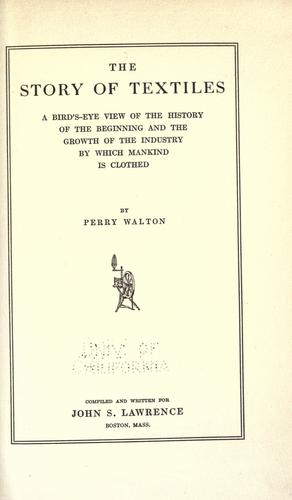 Cover for The story of textiles