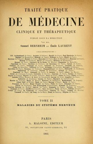 Cover for Traité pratique de médecine, clinique et thérapeutique
