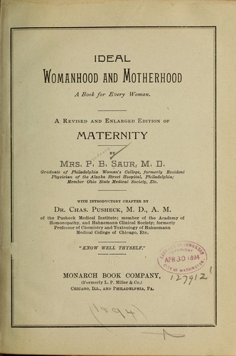 Cover for Ideal womanhood and motherhood