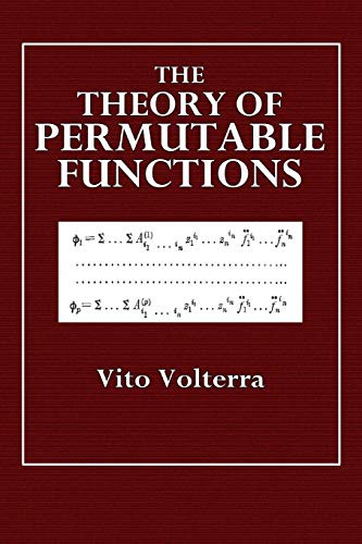 Cover for The Theory of Permutable Functions