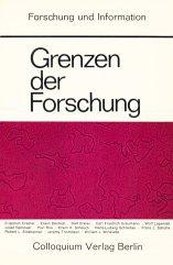 Cover for Grenzen der Forschung
