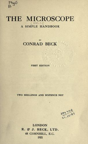 Cover for The microscope.
