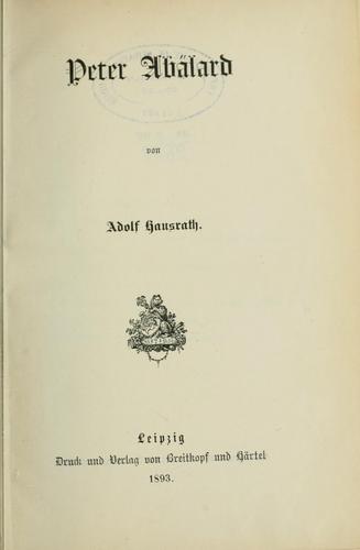Cover for Peter Abälard