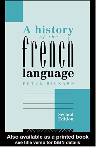Cover for A history of the French language