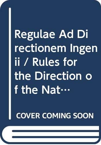 Cover for regulae Ad Directionem Ingenii.