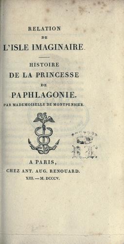 Cover for Relation de l'isle imaginaire