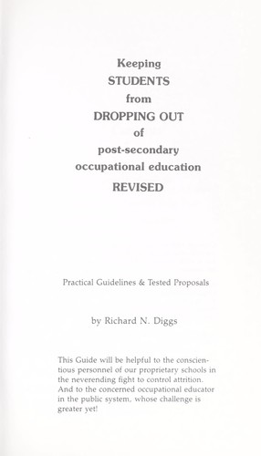 Cover for Keeping Students from Dropping Out of Post-Secondary Occupational Education