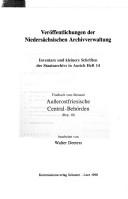 Cover for Findbuch zum Bestand Ausserostfriesische Central-Behörden (Rep. 10)