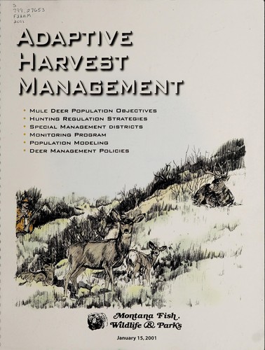 Cover for Adaptive harvest management