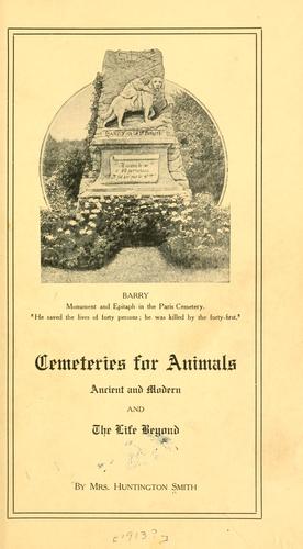 Cover for Cemeteries for animals