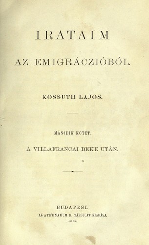 Cover for Irataim az emigrációból