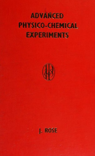 Cover for Advanced physico-chemical experiments
