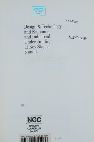 Cover for Design & technology and economic and industrial understanding at key stages 3 and 4