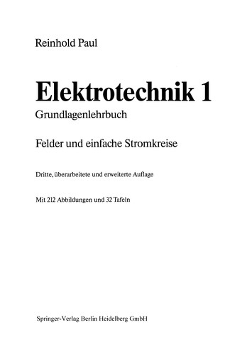 Cover for Elektrotechnik