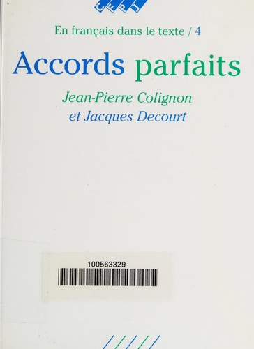 Cover for Accords parfaits