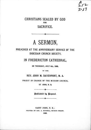 Cover for Christians sealed by God for sacrifice