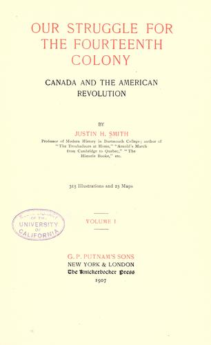 Cover for Our struggle for the fourteenth colony