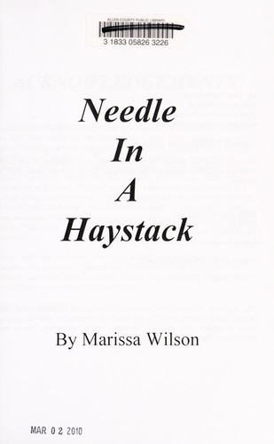 Cover for Needle in a haystack