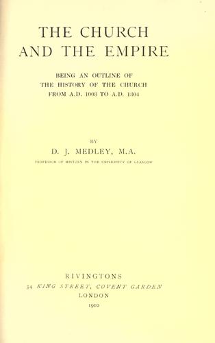 Cover for The Church and the Empire