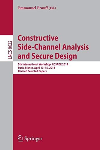 Cover for Constructive Side-Channel Analysis and Secure Design