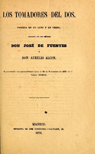 Cover for Los tomadores del dos