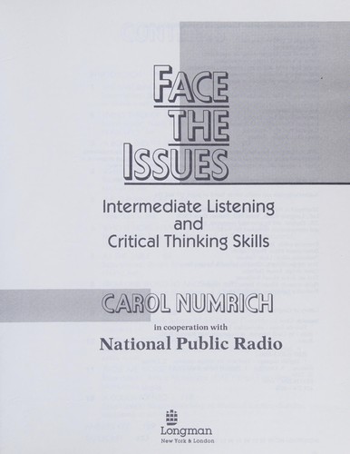 Cover for Face the issues