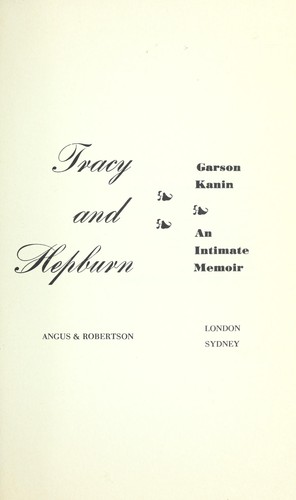 Cover for Tracy and Hepburn