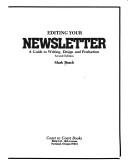 Cover for Editing your newsletter