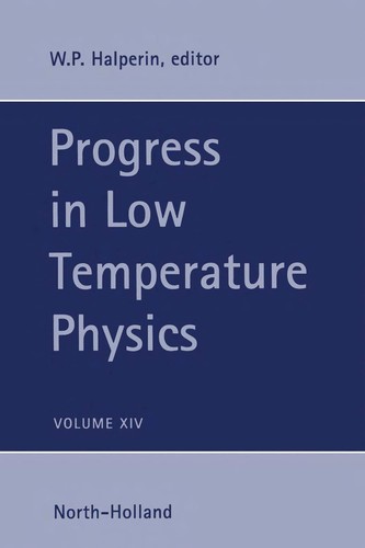 Cover for Progress in low temperature physics