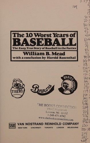Cover for The 10 worst years of baseball