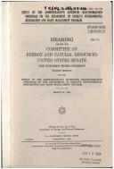 Cover for Effect of the administration's Superfund reauthorization proposals on the Department of Energy's environmental restoration and waste management program