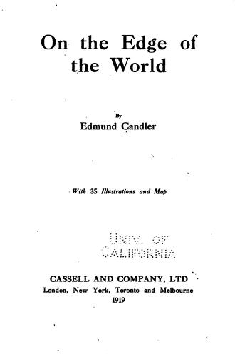 Cover for On the edge of the world