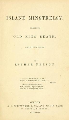 Cover for Island minstrelsy