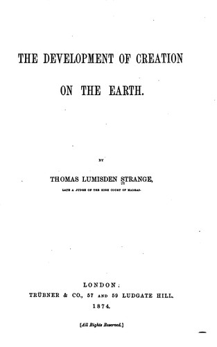 Cover for The Development of Creation on the Earth