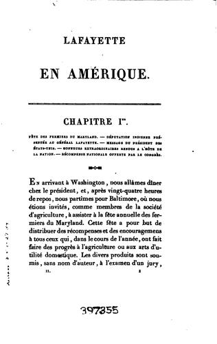 Cover for Lafayette en Amérique, en 1824 et 1825