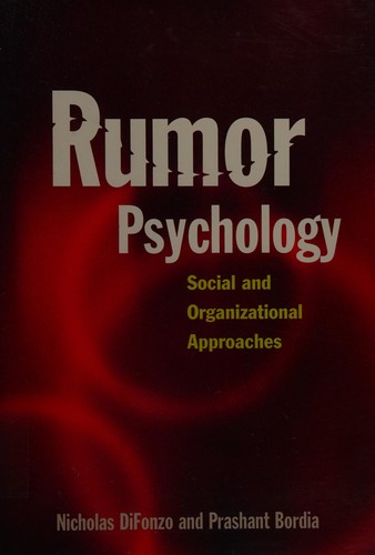 Cover for Rumor psychology