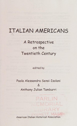 Cover for Italian Americans