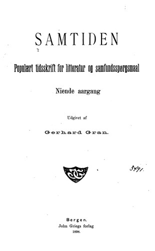 Cover for Samtiden