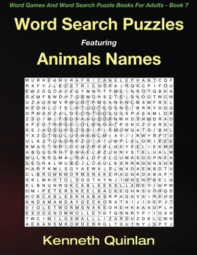 Cover for Word Search Puzzles Featuring The Names Of Animals