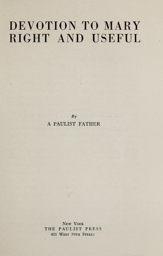 Cover for Devotion to Mary