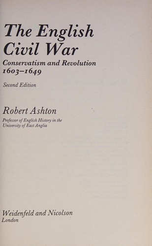 Cover for The English Civil War