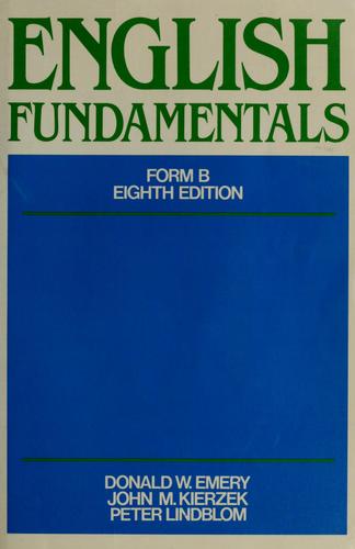 Cover for English fundamentals, Form B