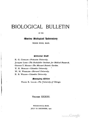 Cover for The Biological Bulletin