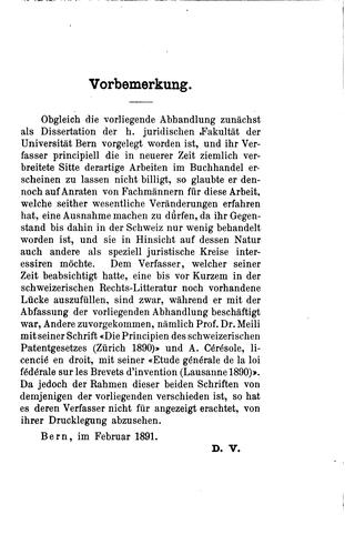 Cover for patentschutz mit besonderer berüchsichtigung der schweizerischen gesetzgebung.