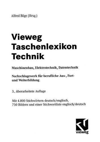 Cover for Vieweg Taschenlexikon Technik