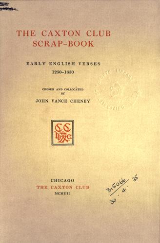 Cover for The Caxton club scrap-book