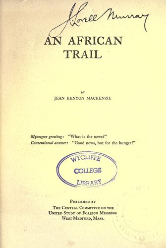 Cover for An African trail